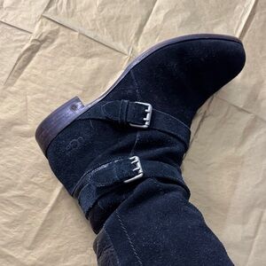UGG High Skinny Suede Tall Boots | Chic Riding Boots | Buckled UGG winter boots